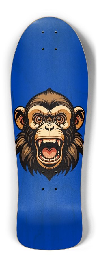 Retro Screaming Monkey Logo Deck Old School Shape