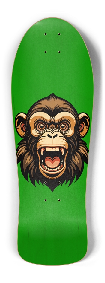 Retro Screaming Monkey Logo Deck Old School Shape