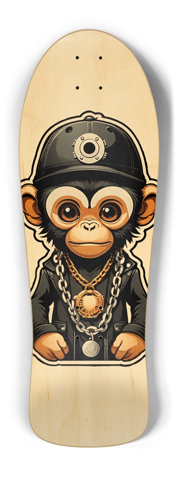 Gangsta Monkey Bling Deck Old School Shape