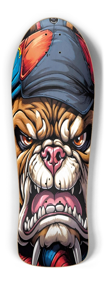 Retro Frankie Bulldog Skateboard Old School Shape