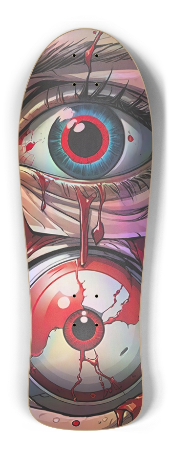 Retro Frankie Eyeballs Skateboard Old School Shape