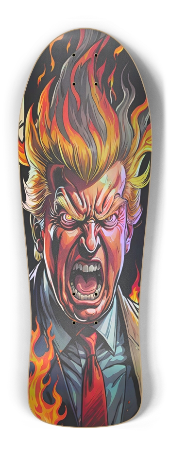 Retro Frankie Flame Trump 02 Skateboard Old School Shape
