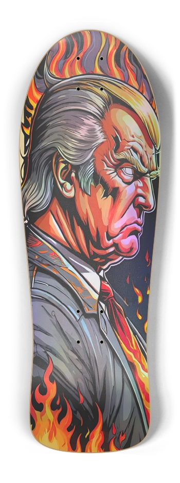 Retro Frankie Flame Trump 01 Skateboard Old School Shape