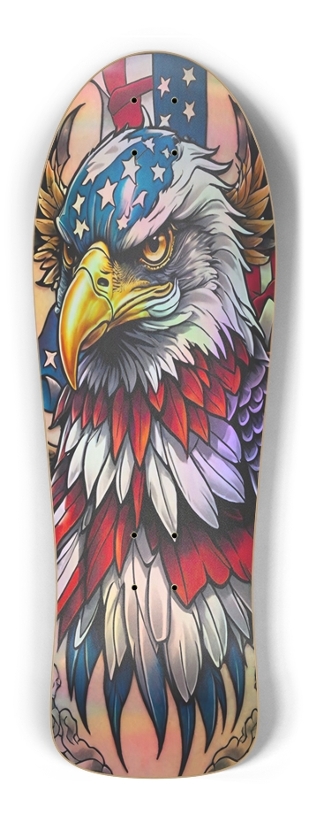 Retro Frankie Murica Eagle IV Hologram Deck Old School Shape