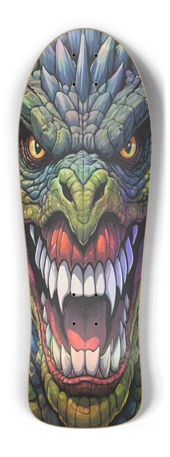 Retro Frankie Godzilla Hologram Skateboard Old School Shape