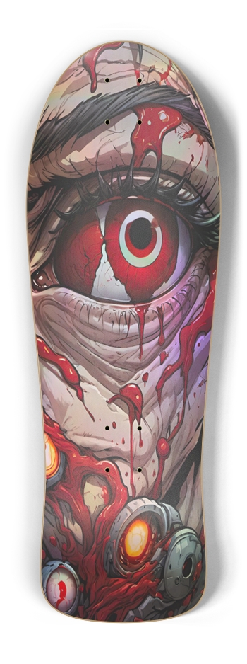 Retro Frankie Deadpool Bloodshot Hologram Deck Old School Shape