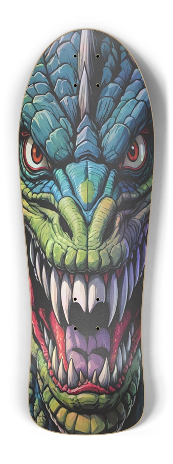 Retro Frankie Godzilla IV Hologram Skateboard Old School Shape