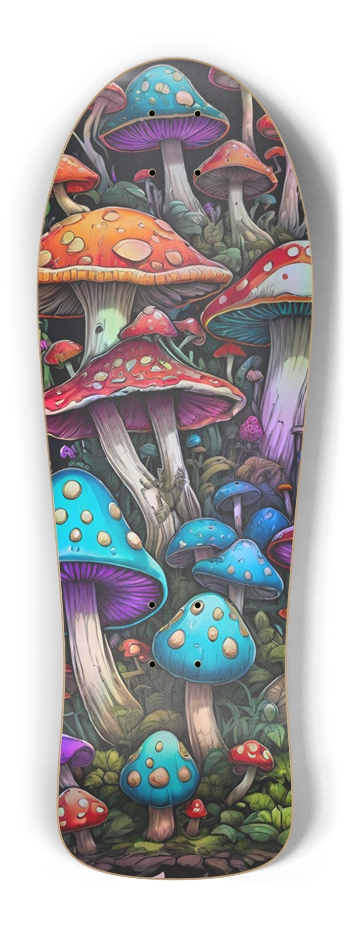 Retro Frankie Mushroom Deluxe ONE Hologram Deck Old School Shape
