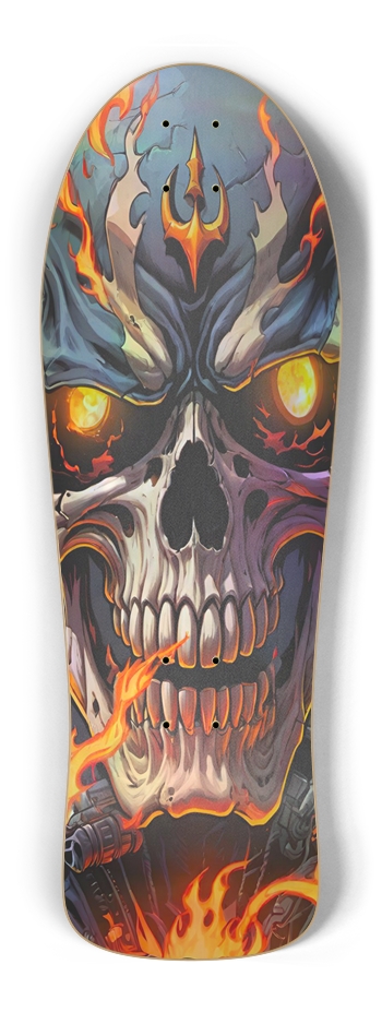 Retro Frankie Skulls Trip III Hologram Deck Old School Shape