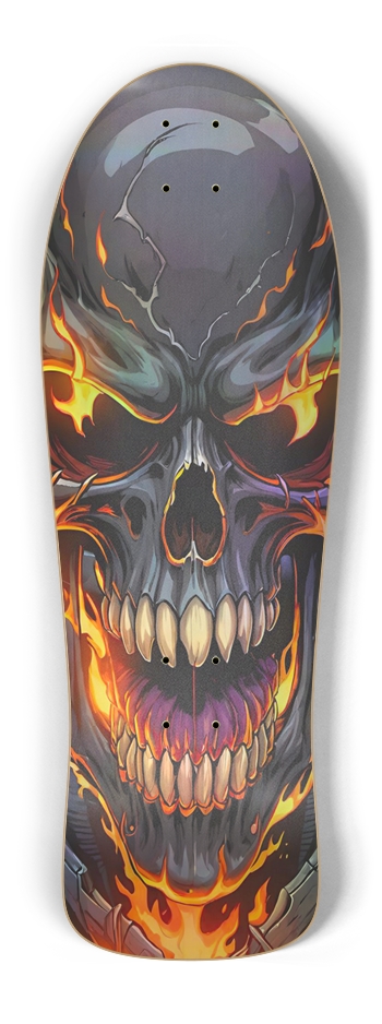 Retro Frankie Skulls Trip DOS Hologram Deck Old School Shape