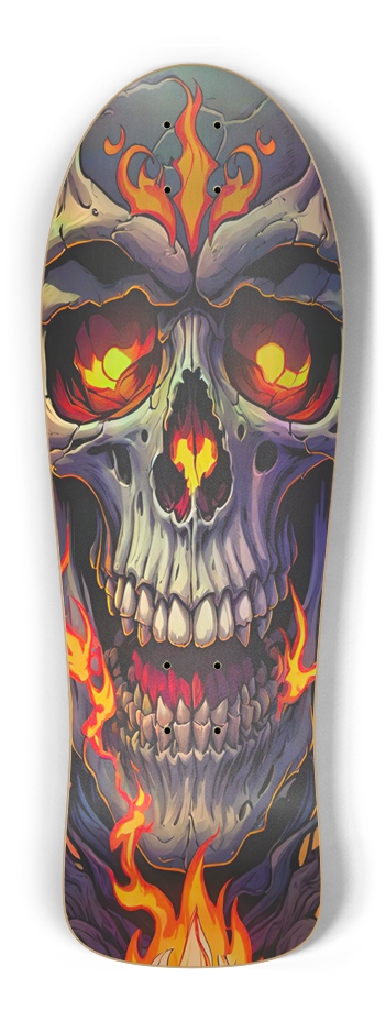 Retro Frankie Skulls Trip V Hologram Deck Old School Shape
