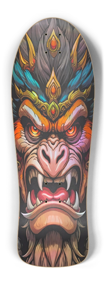 Retro Frankie Monkey King TWO Skateboard Old School Shape