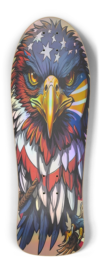 Retro Frankie Murica Eagle III Hologram Deck Old School Shape