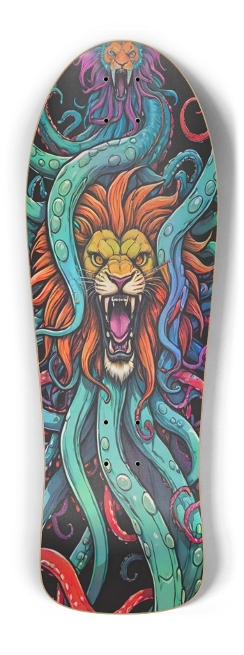 Retro Frankie Lion Tentacles Trap ONE Skateboard Old School Shape