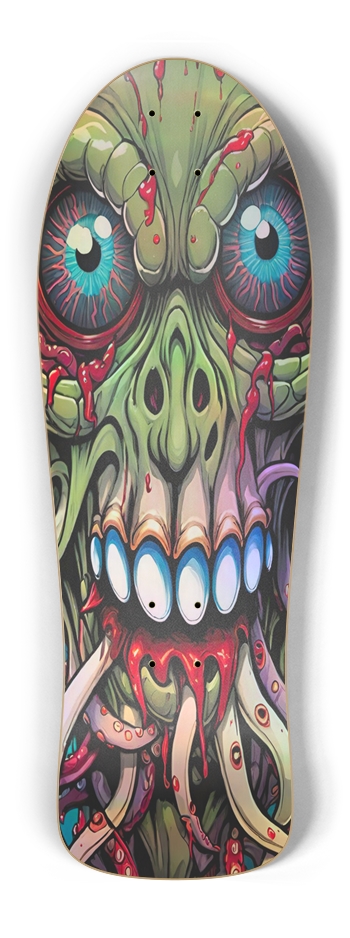 Retro Frankie Tentacles Quatro Hologram Deck Old School Shape