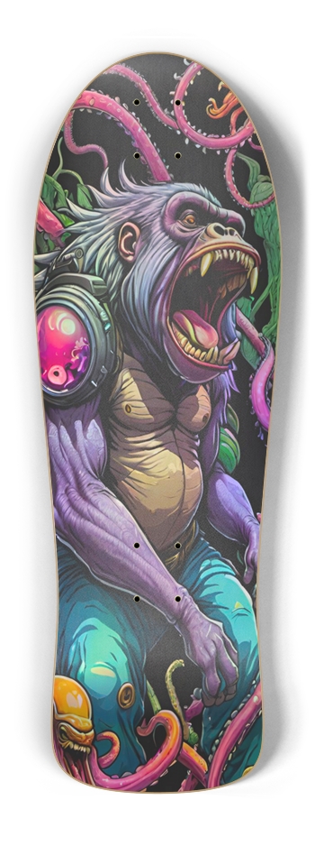 Retro Frankie Gorilla tentacles Trap II Skateboard Old School Shape