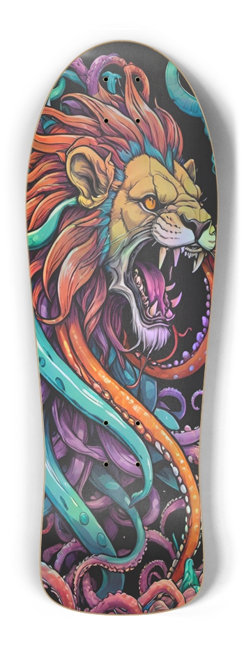 Retro Frankie Lion tentacles Trap III Skateboard Old School Shape