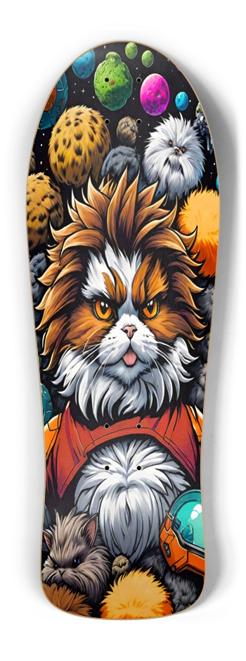 Retro Frankie Fluffy 01 Skateboard Old School Shape