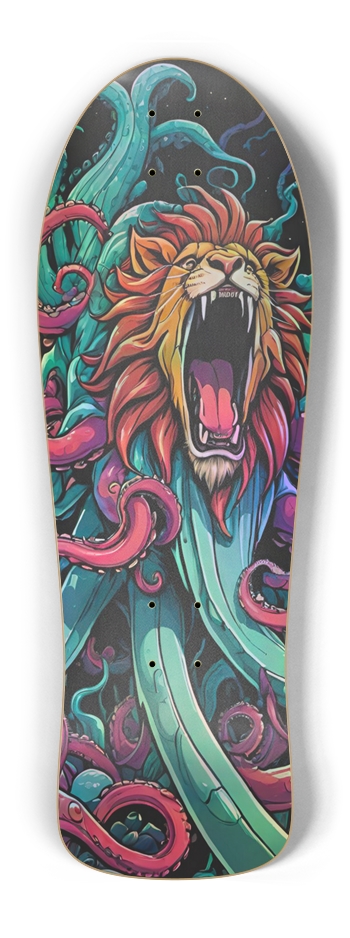 Retro Frankie Lion tentacles Trap II Skateboard Old School Shape