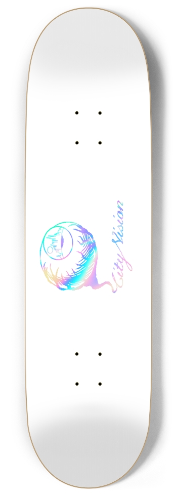 White and Rainbow Logo 9.00 9 Inch Skateboard