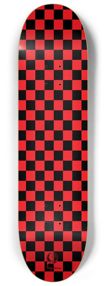 Checkered Red 8.25 8-1/4 Skateboard Deck