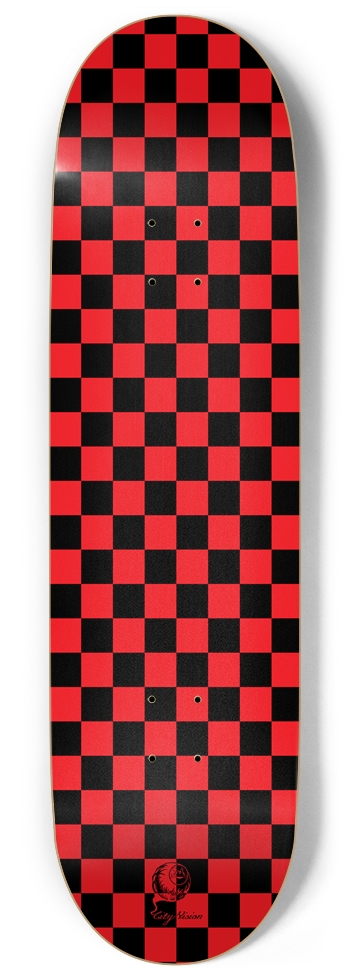 Checkered Red 9.00 9 Inch Skateboard