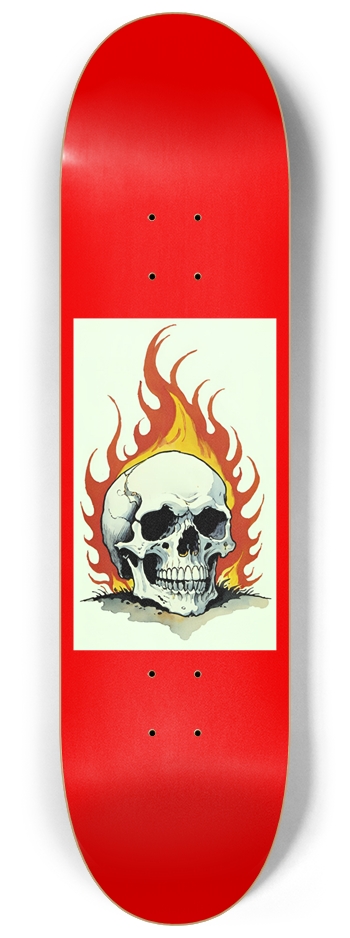 80s Skull Trap Glow Deck 8-1/4 Skateboard Deck