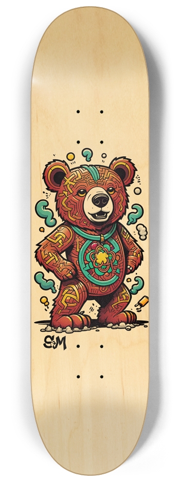 80s Style Cocaine Bear Deck 8-1/4 Skateboard Deck