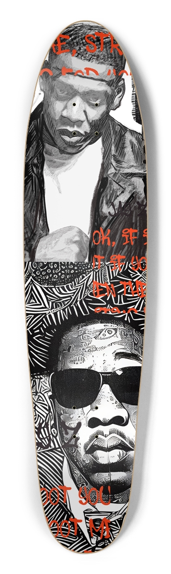 Rapper N°1 Drawing Longboard Longboard Shape