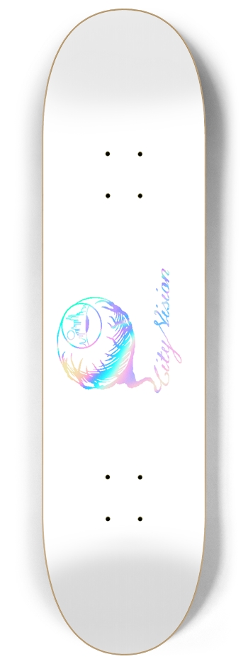 White and Rainbow Logo 8.25 8-1/4 Skateboard Deck
