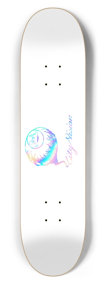 White and Rainbow Logo 7.75 7-3/4 Skateboard Deck