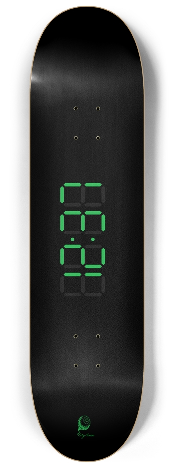 Clock Green 8.25 8-1/4 Skateboard Deck