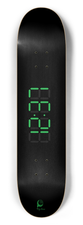 Clock Green 7.50 7-1/2 Skateboard Deck