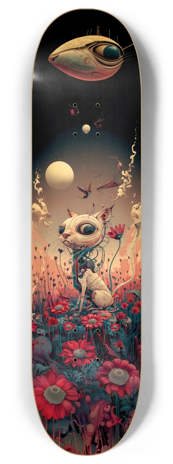 Robot cat Custom Skateboard 8 Inch Skateboard Deck
