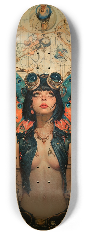 Steampunk explorer Custom Skateboard 8 Inch Skateboard Deck
