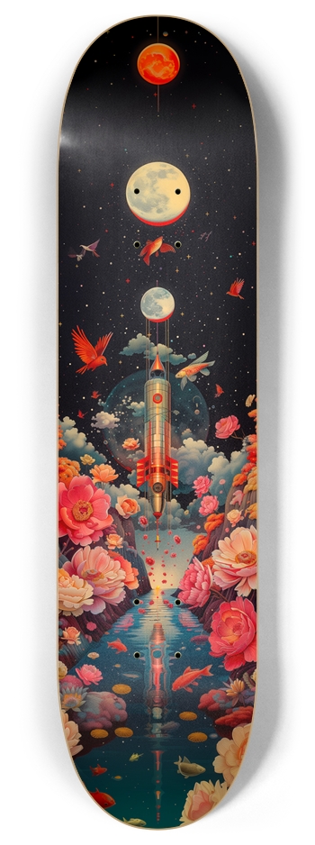 Bloomy cosmos Custom Skateboard 8 Inch Skateboard Deck