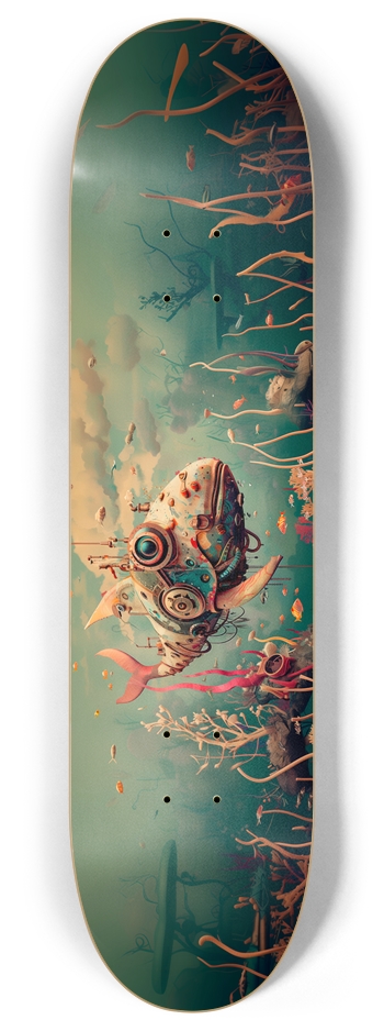 Mecanic whale Custom Skateboard 8 Inch Skateboard Deck