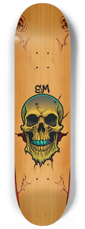 Screaming Monkey Pirate Trick Deck 8-1/4 Skateboard Deck