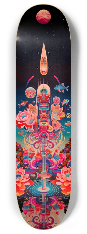 Psychedelic cosmos Custom Skateboard 8 Inch Skateboard Deck
