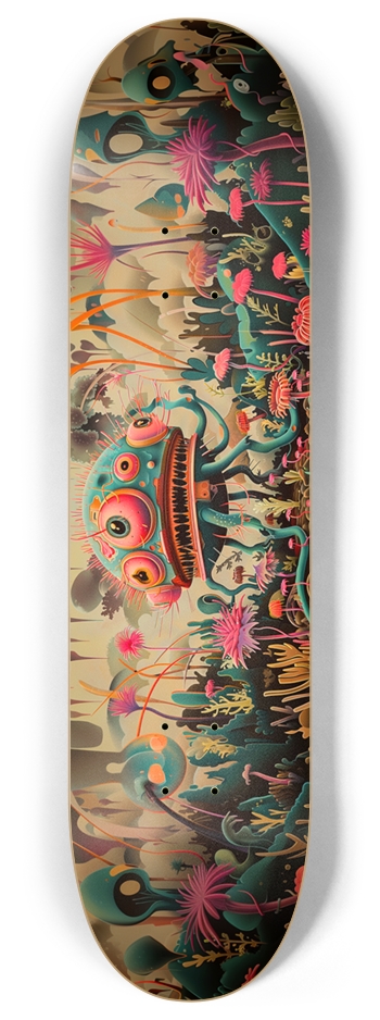 Alien Monster Custom Skateboard 8 Inch Skateboard Deck