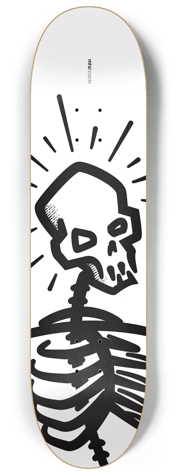 Skeleton Head 8-1/4 Skateboard Deck