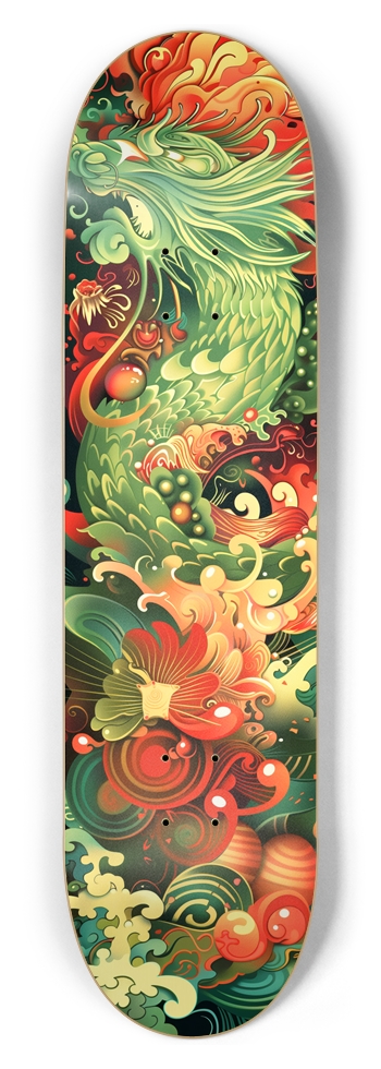 Green Dragon 8-1/2 Skateboard Deck