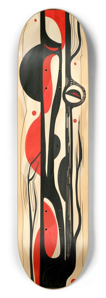 Red Stream 8-1/2 Skateboard Deck
