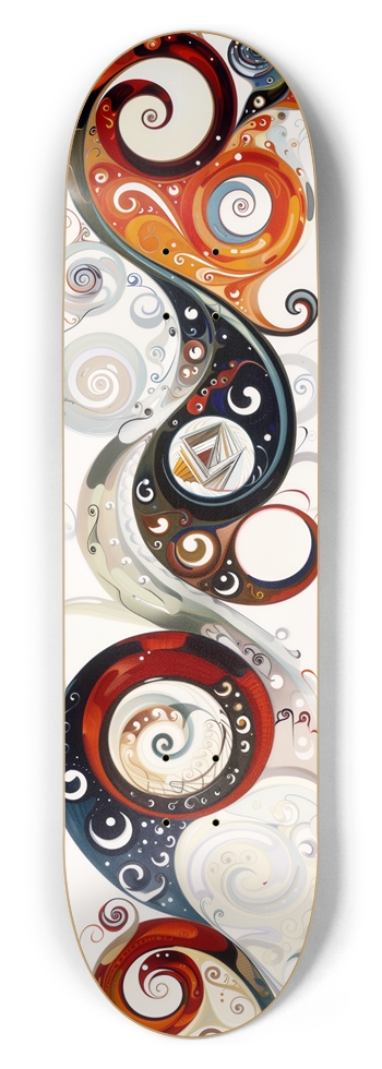 Dark Swirls 8-1/2 Skateboard Deck
