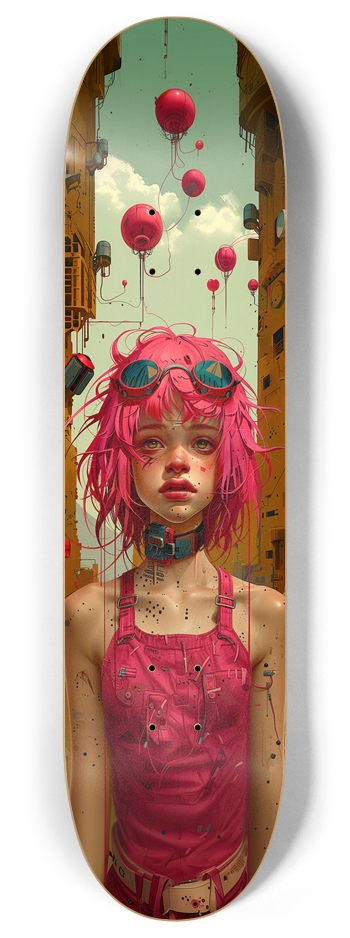 Pink punk teen Custom Skateboard 8 Inch Skateboard Deck
