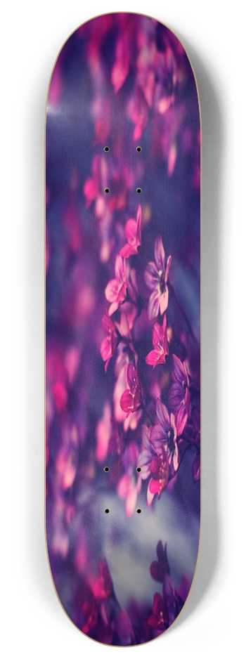 Purple Flowers 8.00 8 Inch Skateboard Deck