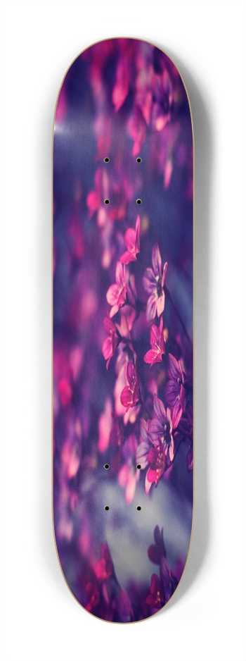 Purple Flowers Mini 7.25 7-1/4 Mini/Kid Skateboard