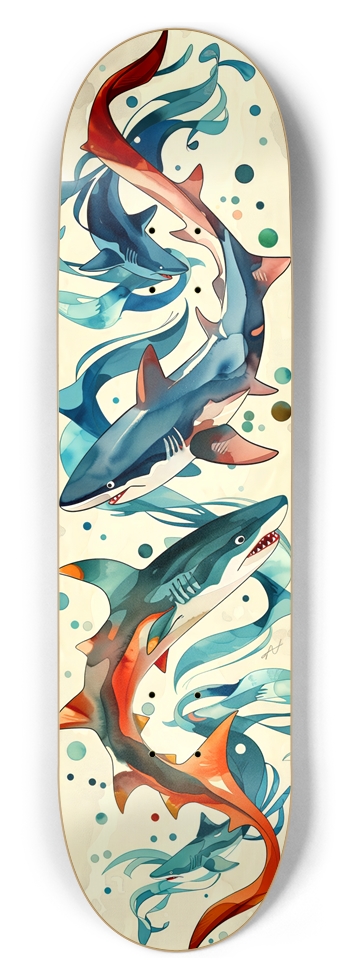 Sharks 8-1/2 Skateboard Deck