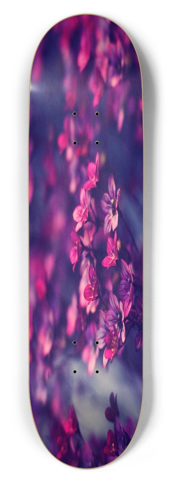 Purple Flowers 8.50 8-1/2 Skateboard Deck