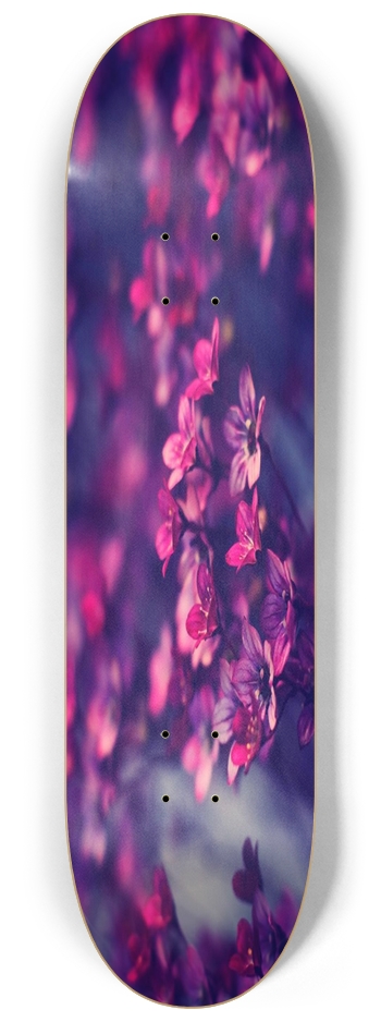 Purple Flowers 8.25 8-1/4 Skateboard Deck